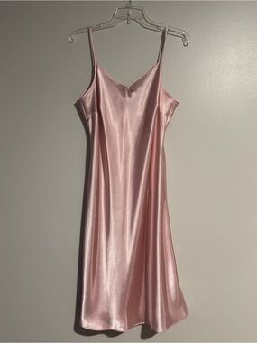 I.N. STUDIO Women Satin Slip Dress - Blush Pink Women's Sleepwear (Size 14)